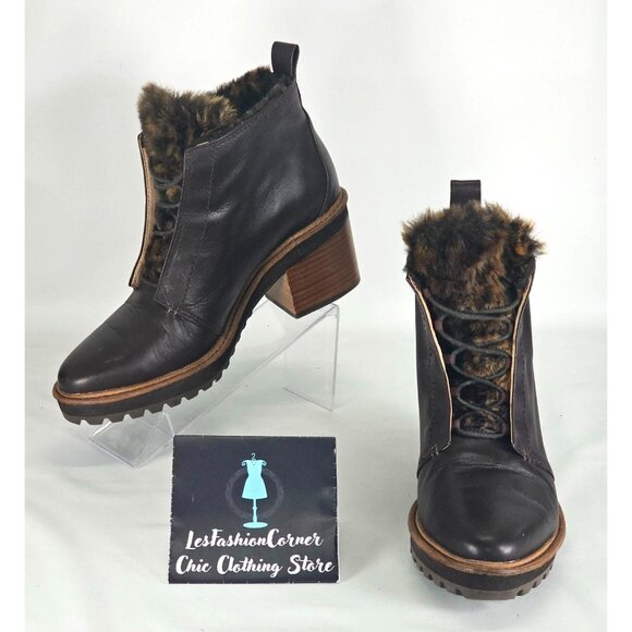 Kelsi Dagger Shoes - Kelsi Dagger Women's Brown Leather  Brooklyn Patterson Hiking Boots Size 10 286